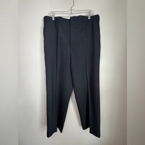 Dior Elegant Black Flat Front Men's Pants